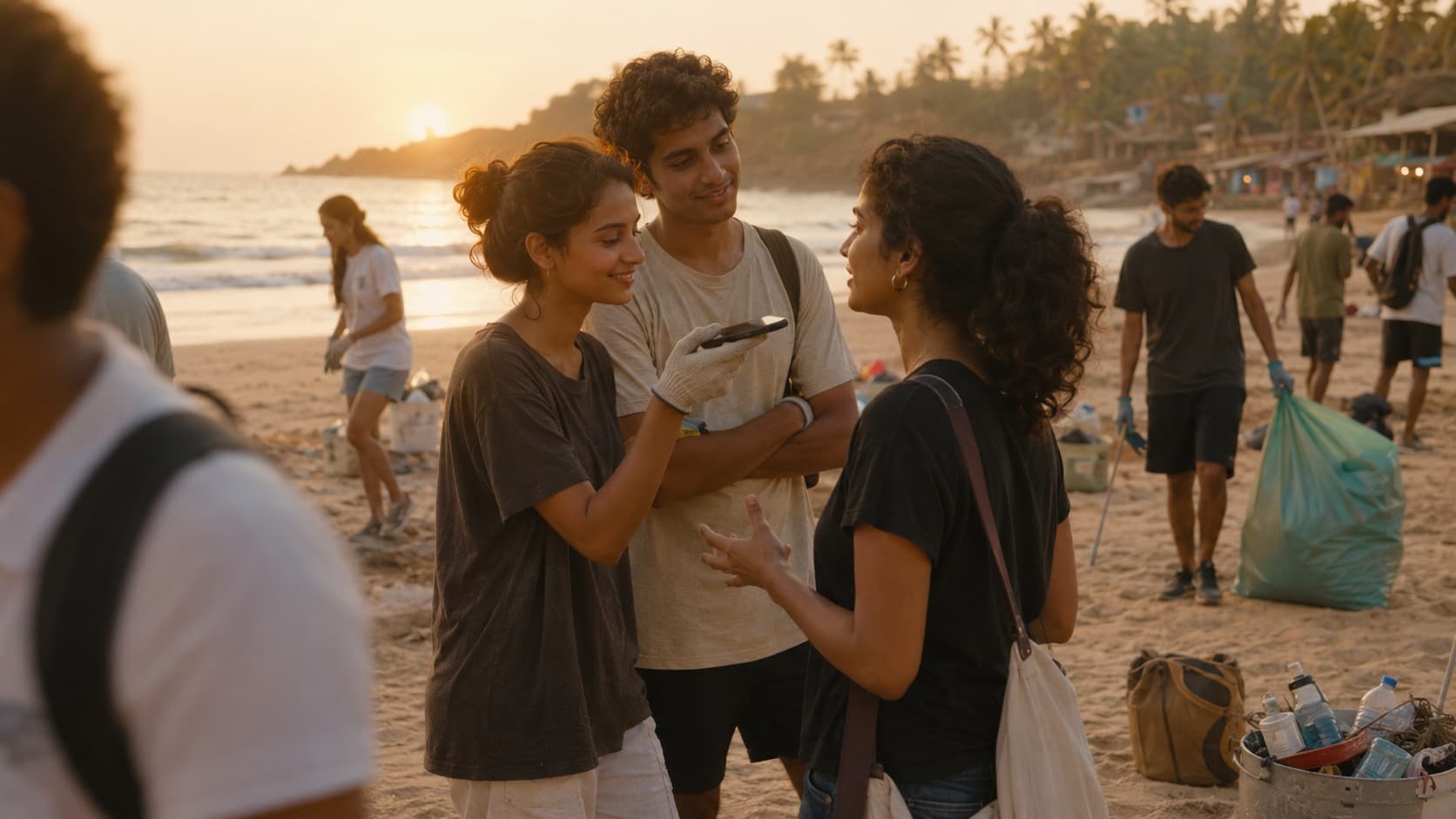 A volunteer sharing how a community beach clean-up felt